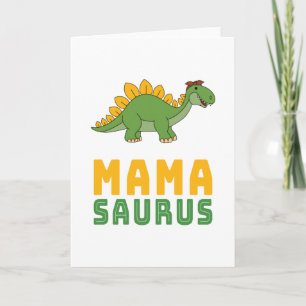 Tarjeta Día de la Madre Mamasaurus Dinosaur Stegosaurus