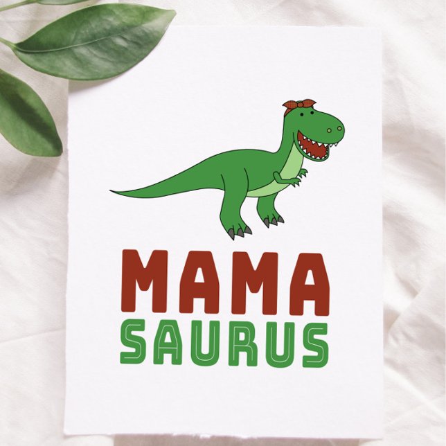 Tarjeta Día de la Madre Mamasaurus Dinosaur Tyrannosaurus  (Subido por el creador)