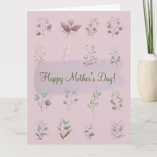 TARJETA DÍA DE LA MADRE (MAUVA CLARO) (Anverso)
