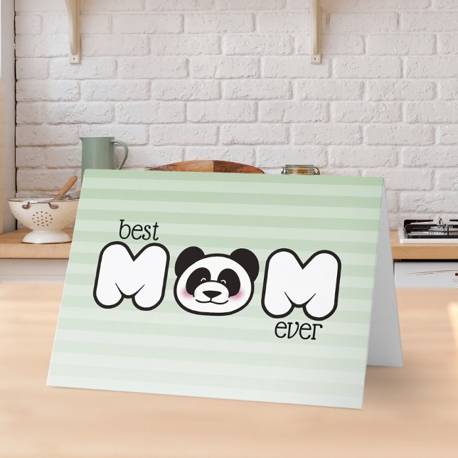 Tarjeta Día de la Madre moderno Panda Personalizado (Subido por el creador)