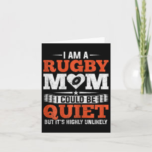Tarjeta Día de la Madre Moms Moms Club Rugby Mom