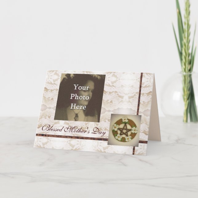 Tarjeta Día de la Madre pagano de Wiccan de la bruja del (Anverso)