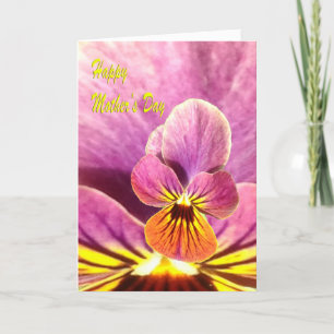 Tarjeta Día de la Madre Pansy Flower