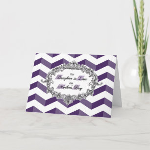 Tarjeta Día de la Madre para la Hija en Chevrons de Derech