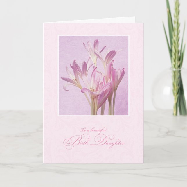 Tarjeta Día de la Madre para la Hija Nacida (Anverso)