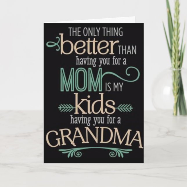 TARJETA *DÍA DE LA MADRE* PARA LA MEJOR "MAMÁ" Y "MADRE" (Anverso)
