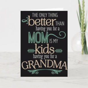 TARJETA *DÍA DE LA MADRE* PARA LA MEJOR "MAMÁ" Y "MADRE"