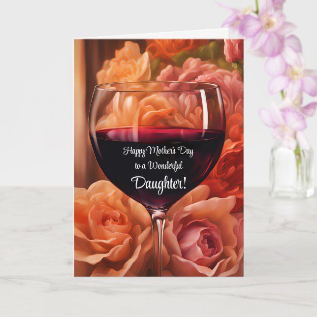 Tarjeta Día de la Madre para una maravillosa hija humoríst (Orquídea)