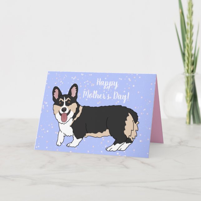 Tarjeta Día de la Madre Pembroke Welsh Corgi (Anverso)
