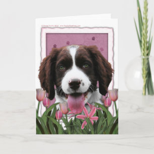 Tarjeta Día de la Madre - perro de aguas de saltador