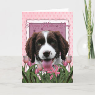 Tarjeta Día de la Madre - perro de aguas de saltador