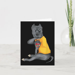 Tarjeta Día de la Madre Perro gracioso Pitbull Amo A Mamá 