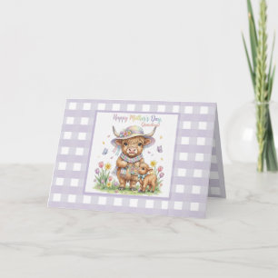 Tarjeta Día de la Madre Personalizado Abuela Vaca de las T
