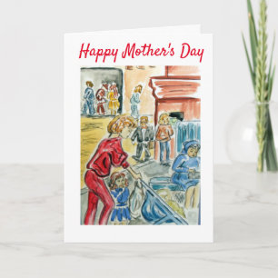 Tarjeta Día de la Madre Personalizado de Buggy Pushchair