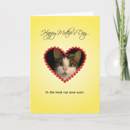 Tarjeta Día de la Madre personalizado de la mamá del gato