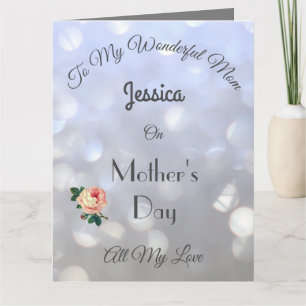 Tarjeta Día de la Madre personalizado de lujo