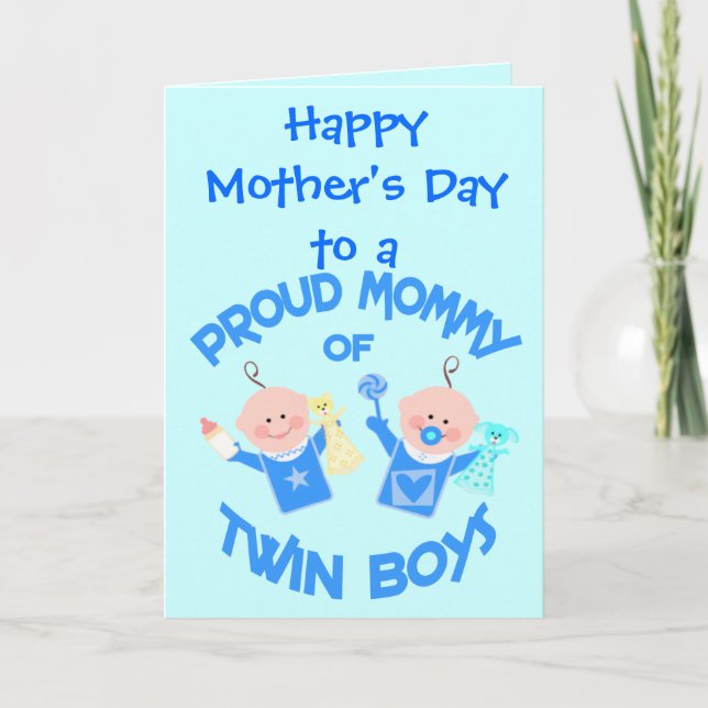 Tarjeta Día de la madre personalizado, madre de niños geme (Anverso)
