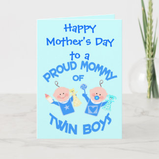 Tarjeta Día de la madre personalizado, madre de niños geme