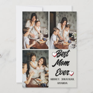 Tarjeta Día de la Madre personalizado, tres regalos de col