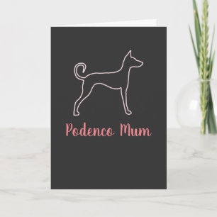 Tarjeta Día de la Madre "Podenco Mom" de personalizable