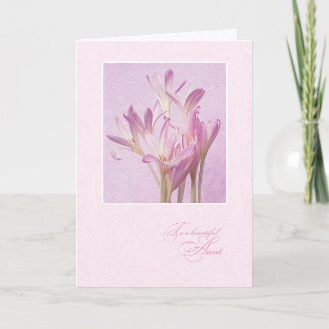 Tarjeta Día de la Madre por la Tía (Anverso)