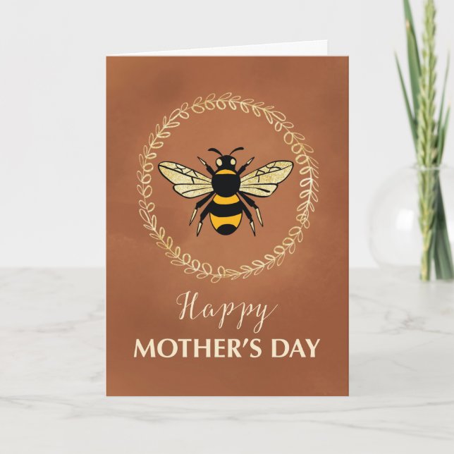 Tarjeta Día de la Madre Queen Bee (Anverso)