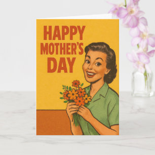 Tarjeta Día de la Madre Retro