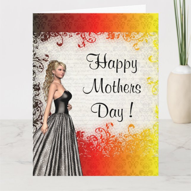 Tarjeta Día de la Madre romántico bonito (Anverso)
