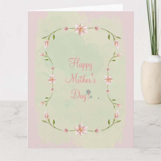 TARJETA DÍA DE LA MADRE (ROSA) (Anverso)