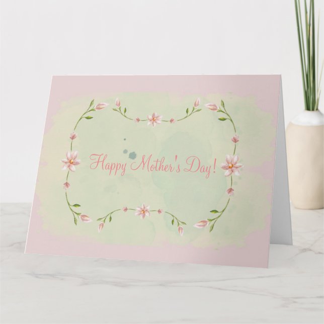 TARJETA DÍA DE LA MADRE (ROSA) (Anverso)