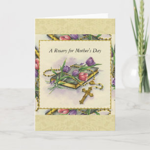 Tarjeta Día de la Madre Rosario Bouquet Espiritual