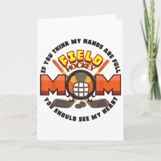 Tarjeta Día de la Madre S Campo de Hockey Deportista Genia