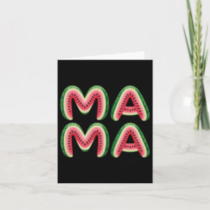 Tarjeta Día de la Madre Sandía Divertida Fruta de Verano