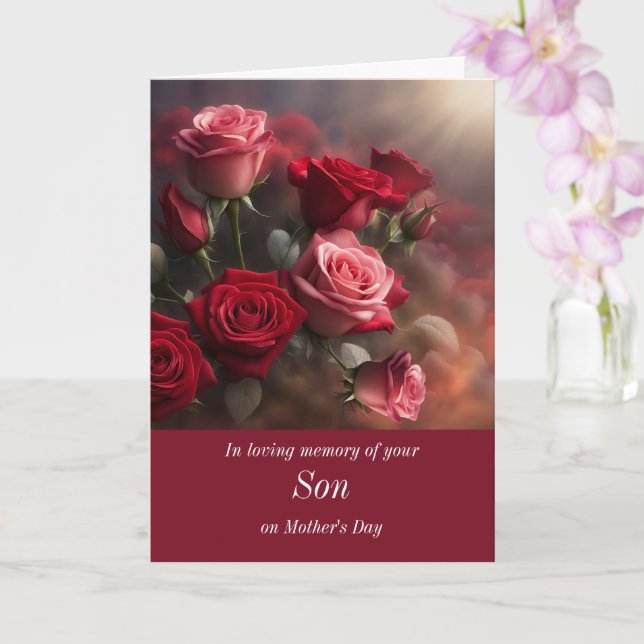 Tarjeta Día de la Madre sin hijo en recuerdo (Orquídea)