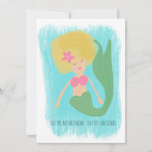 Tarjeta Día de la Madre Sirena Disco 90s Mamá