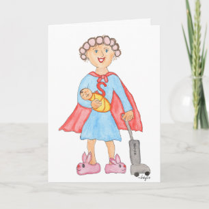 Tarjeta Día de la Madre Super Mamá