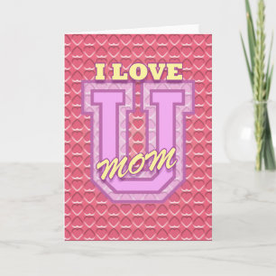Tarjeta Día de la Madre: Te amo, mamá