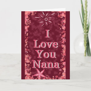 Tarjeta Día de la Madre, te amo, Nana
