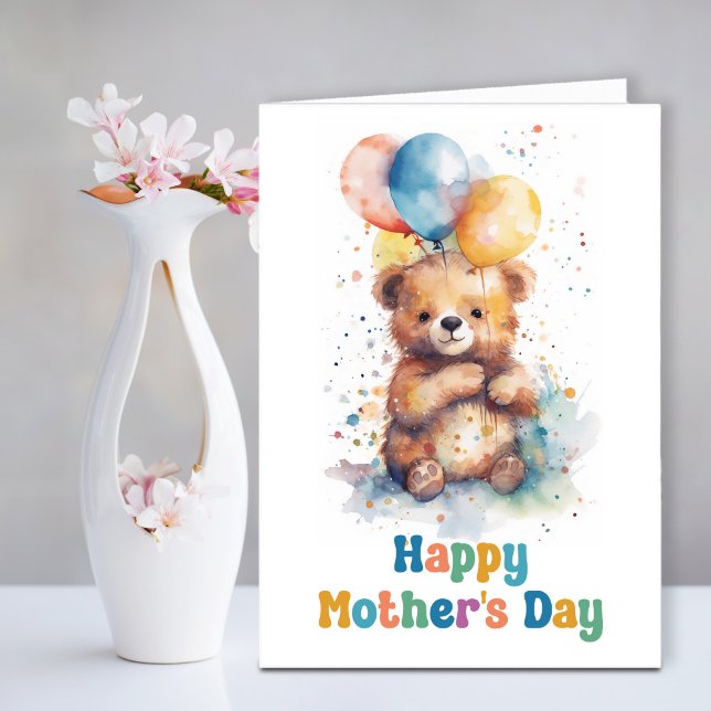 Tarjeta Día de la Madre Teddy Bear (Subido por el creador)
