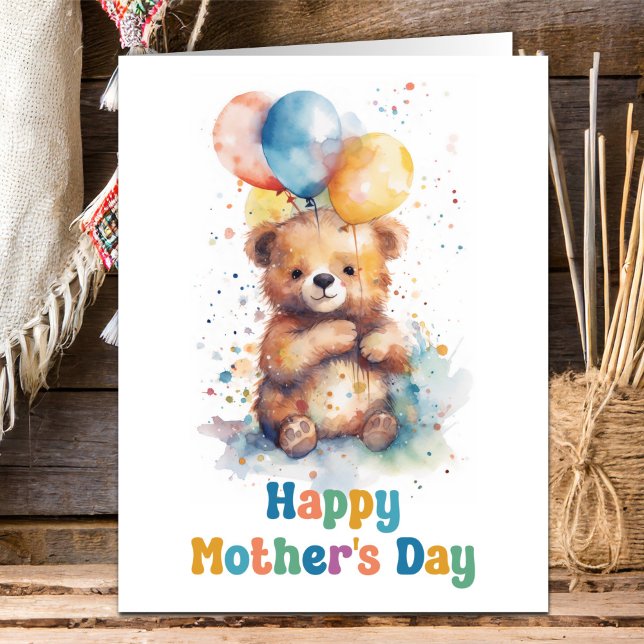 Tarjeta Día de la Madre Teddy Bear (Subido por el creador)