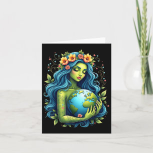 Tarjeta Día de la Madre Tierra Verde: Gaia salve a nuestra