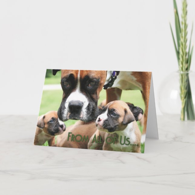 Tarjeta Día de la Madre - todos nosotros perritos del (Anverso)