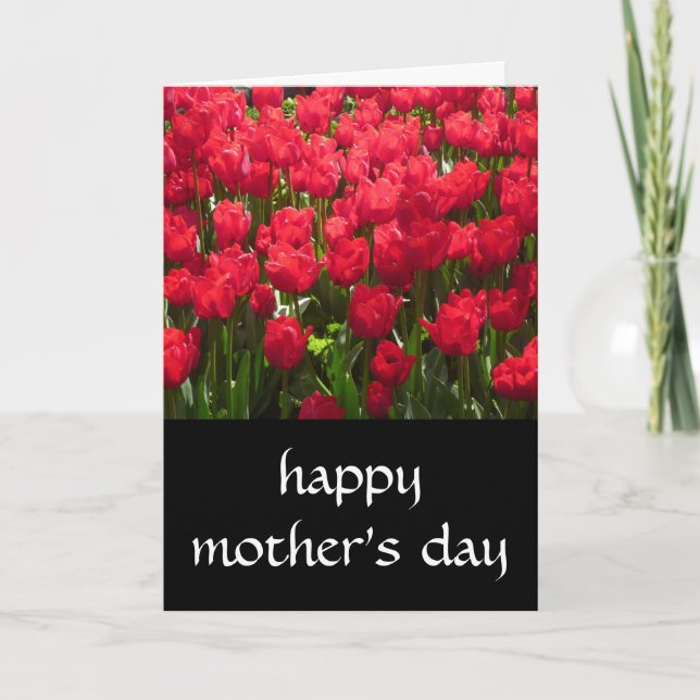 Tarjeta Día de la Madre tulipán (Anverso)