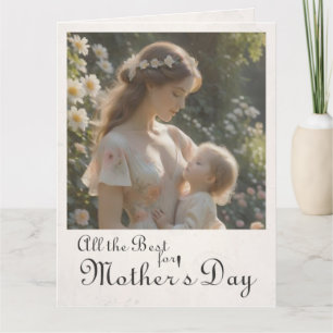 Tarjeta Día de la Madre - Un abrazo tender en el jardín