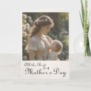 Tarjeta Día de la Madre - Un abrazo tender en el jardín