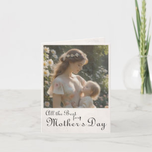 Tarjeta Día de la Madre - Un abrazo tender en el jardín