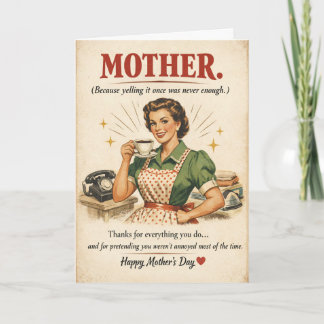 Tarjeta Día de la Madre vintage