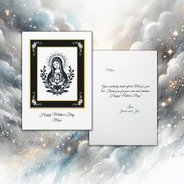 Tarjeta Día de la Madre Virgen Negra Básica
