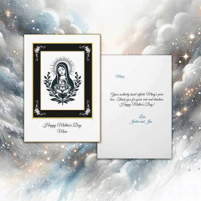 Tarjeta Día de la Madre Virgen Negra Básica (Subido por el creador)