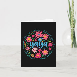Tarjeta Día de la Madre Yaya Para La Abuela Floral Flor De